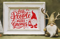 Less People More Gnomes SVG PNG | Funny Gnome SVG | Holiday Product Image 1