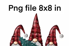 Christmas Gnomes Round Ornaments, Printable DIY Gifts Product Image 4
