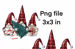 Christmas Gnomes Round Ornaments, Printable DIY Gifts Product Image 5