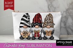 Christmas Gnomies Xmas Cosmetic Bag Christmas Makeup Bag PNG Product Image 1