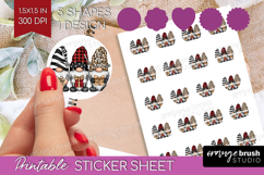 Christmas Gnomies Xmas Round Sticker Christmas Printable Product Image 1