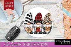 Christmas Gnomies Xmas Car Coaster Christmas Coaster PNG Product Image 1