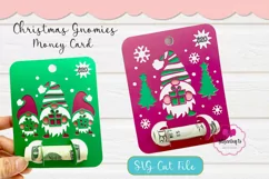 Christmas Gnome Money Gift Card, Money Card Cut File Product Image 1