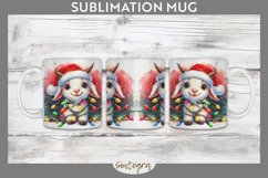 Christmas Goat v2 Entangled in Lights Mug Wrap Sublimation Product Image 1