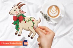 Christmas Goat Sticker, Festive Goat Sticker, Animal Sticker Product Image 1