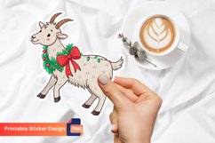 Christmas Goat Sticker, Festive Goat Sticker, Animal Sticker Product Image 1