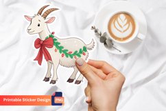 Christmas Goat Sticker, Festive Goat Sticker, Animal Sticker Product Image 1