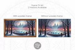 Christmas Ice skating rink Frame TV art, Christmas TV art Product Image 3