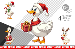 Christmas Goose Clipart Product Image 1