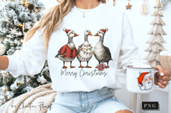 Merry Christmas Funny Goose PNG Product Image 5
