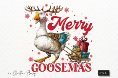 Merry Goosemas Funny Christmas PNG Product Image 4