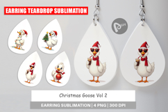 Christmas Goose Earring Product Image 1