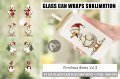 Christmas Goose Glass Can Product Image 1