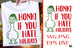 Honk If You Hate Holidays | Santa Goose | Christmas SVG|PNG Product Image 1