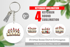 Christmas Goose Emotions Keychain Product Image 1