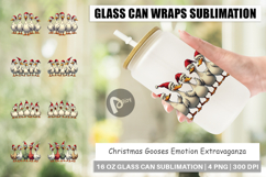 Christmas Goose Emotions Glass Can Product Image 1