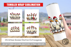 Christmas Goose Emotions Tumbler Product Image 1