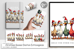Christmas Goose Emotions Digital Paper Product Image 1