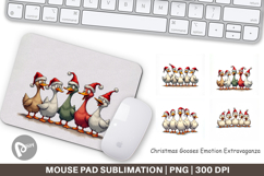 Christmas Goose Emotions Mouse Pad Product Image 1