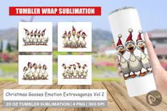 Christmas Goose Emotions Tumbler Product Image 1