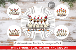 Christmas Goose Emotions Wind Spinner Product Image 1