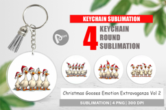 Christmas Goose Emotions Keychain Product Image 1