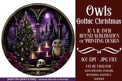 Gothic Wind Spinner, Christmas Wind Spinner, Owl Spinner, d1 Product Image 1