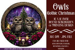 Gothic Wind Spinner, Christmas Wind Spinner, Owl Spinner, 10 Product Image 1
