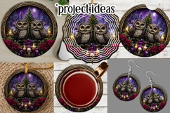 Gothic Wind Spinner, Christmas Wind Spinner, Owl Spinner, 10 Product Image 3