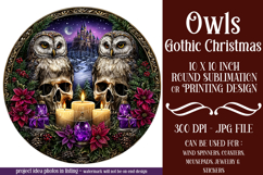 Gothic Wind Spinner, Christmas Wind Spinner, Owl Spinner, 11 Product Image 1