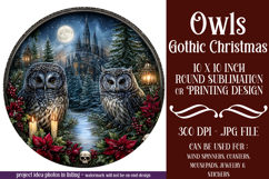 Gothic Wind Spinner, Christmas Wind Spinner, Owl Spinner, 12 Product Image 1