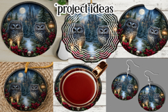 Gothic Wind Spinner, Christmas Wind Spinner, Owl Spinner, 12 Product Image 3
