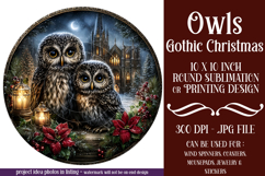 Gothic Wind Spinner, Christmas Wind Spinner, Owl Spinner, 13 Product Image 1