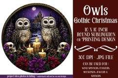 Gothic Wind Spinner, Christmas Wind Spinner, Owl Spinner, 14 Product Image 1