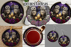 Gothic Wind Spinner, Christmas Wind Spinner, Owl Spinner, 14 Product Image 3