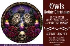 Gothic Wind Spinner, Christmas Wind Spinner, Owl Spinner, 15 Product Image 1
