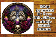 Gothic Wind Spinner, Christmas Wind Spinner, Owl Spinner, 15 Product Image 2