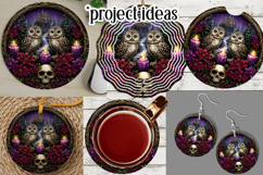 Gothic Wind Spinner, Christmas Wind Spinner, Owl Spinner, 15 Product Image 3