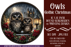 Gothic Wind Spinner, Christmas Wind Spinner, Owl Spinner, d2 Product Image 1