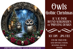 Gothic Wind Spinner, Christmas Wind Spinner, Owl Spinner, d3 Product Image 1