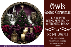 Gothic Wind Spinner, Christmas Wind Spinner, Owl Spinner, d4 Product Image 1
