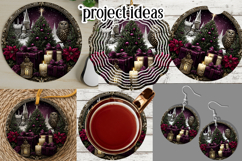 Gothic Wind Spinner, Christmas Wind Spinner, Owl Spinner, d4 Product Image 3