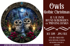 Gothic Wind Spinner, Christmas Wind Spinner, Owl Spinner, d5 Product Image 1