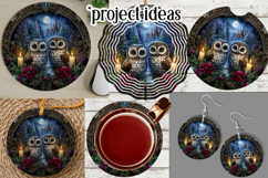 Gothic Wind Spinner, Christmas Wind Spinner, Owl Spinner, d5 Product Image 3