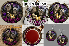 Gothic Wind Spinner, Christmas Wind Spinner, Owl Spinner, d6 Product Image 3