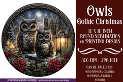 Gothic Wind Spinner, Christmas Wind Spinner, Owl Spinner, d7 Product Image 1