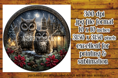 Gothic Wind Spinner, Christmas Wind Spinner, Owl Spinner, d7 Product Image 2