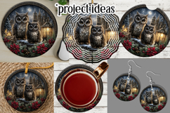 Gothic Wind Spinner, Christmas Wind Spinner, Owl Spinner, d7 Product Image 3