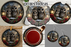 Gothic Wind Spinner, Christmas Wind Spinner, Owl Spinner, d8 Product Image 3