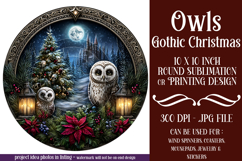 Gothic Wind Spinner, Christmas Wind Spinner, Owl Spinner, d9 Product Image 1